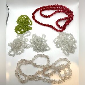 Vintage Gemstone Chip Necklaces Lot of 6